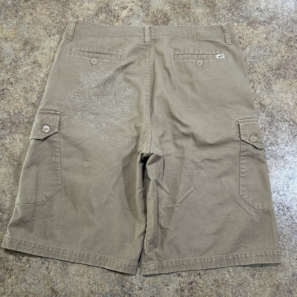 Vans Other - Vintage Y2k Vans Cargo Shorts Skull Brown Size 36 Skater Grunge